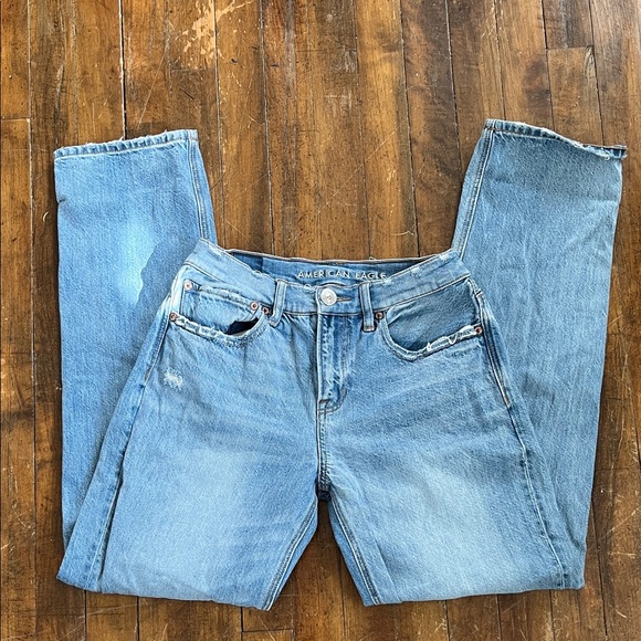 American Eagle 90s low rise straight Denim Jeans - Picture 4 of 6